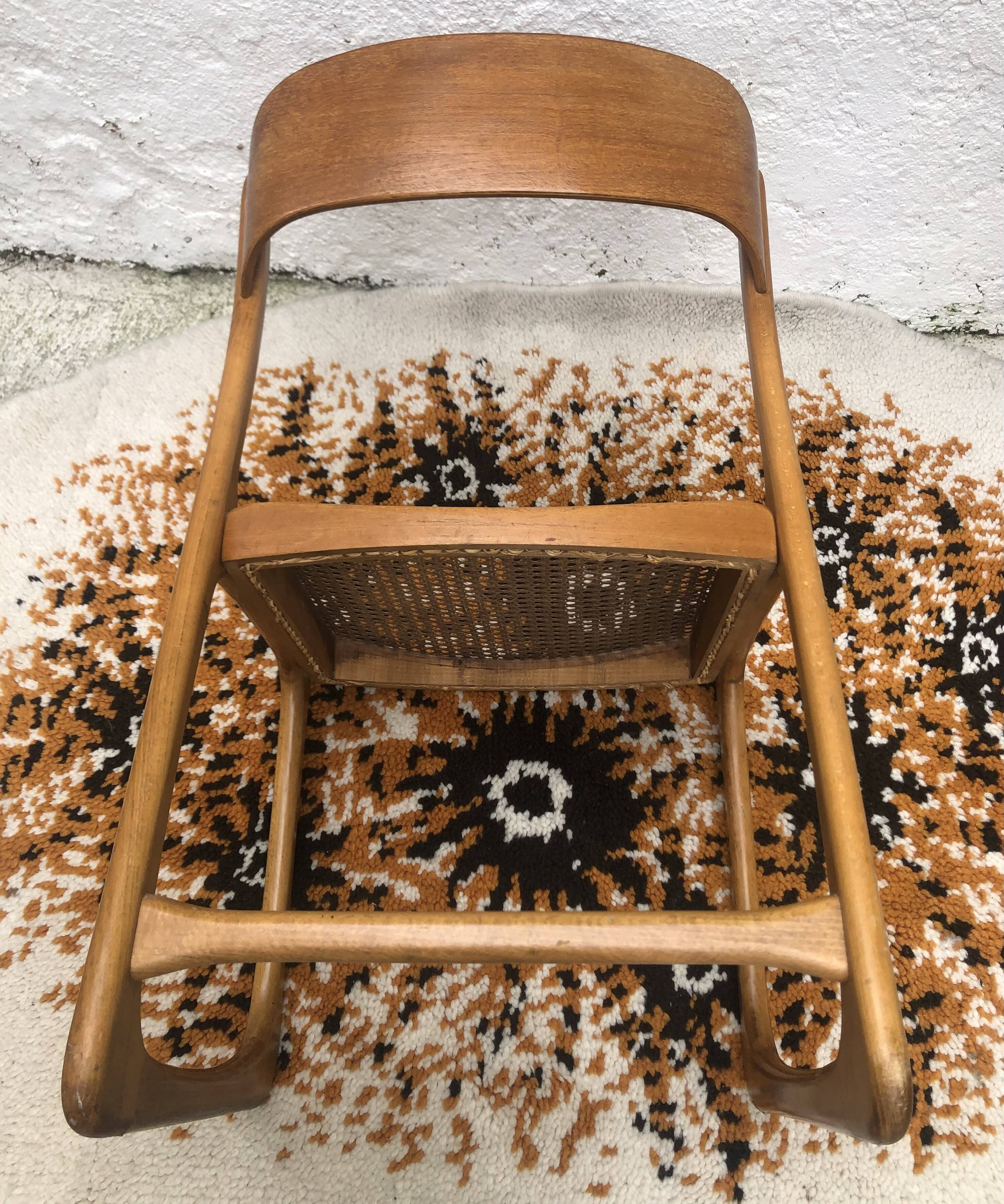 Vintage sleigh chair baumann sitting cannage
