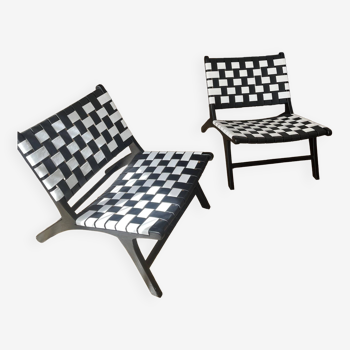 Pair of “Los Angeles” model armchairs by Olivier de Schrijver