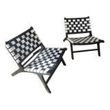 Pair of “Los Angeles” model armchairs by Olivier de Schrijver