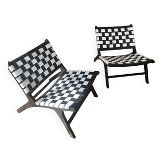 Pair of “Los Angeles” model armchairs by Olivier de Schrijver