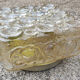Ceiling lamp circle, amber, vintage, 70s