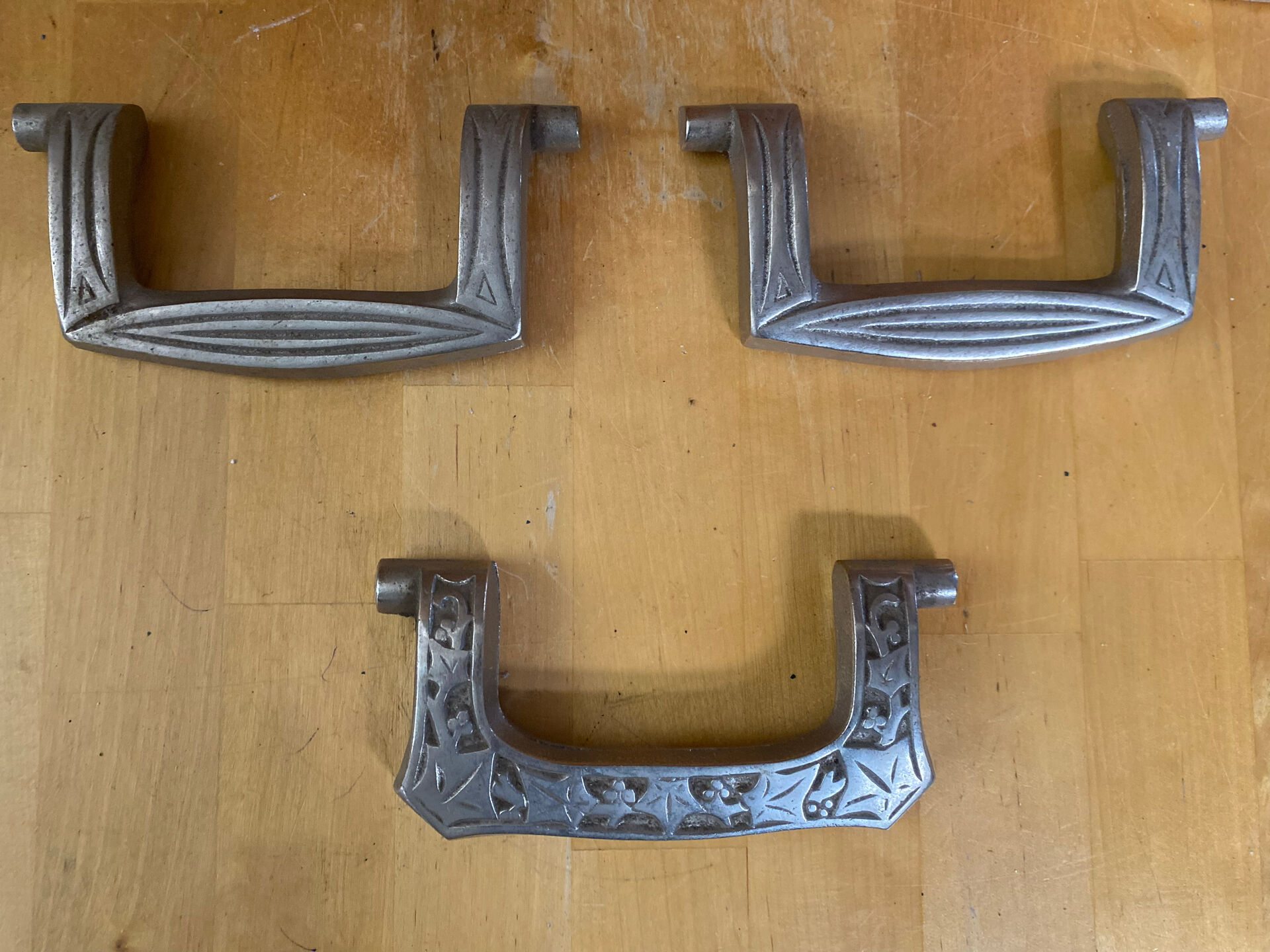 Art Deco Furniture Handles JCR Jean Charles Raymond Chrome Metal Fran