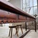 Table XXL noyer massif foncé 3m