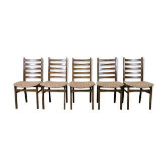 5x 60s 70s chairs dining chair dining chairs Danish design 60s