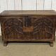 18th-century oak chest with Gothic decoration