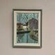 Original Swedish Oil on Canvas - "Landscape with Trees and Buildings" by Ingvar Björk - 1948 - Vintage - Framed - 62 × 48 cm (24.4" × 18.9")