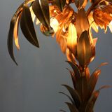 Hollywood regency Hans Kogl palm tree table lamp metal gold gilt 1970