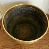 Early 20th century brass pot cover