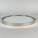 1930's art deco chrome round tray