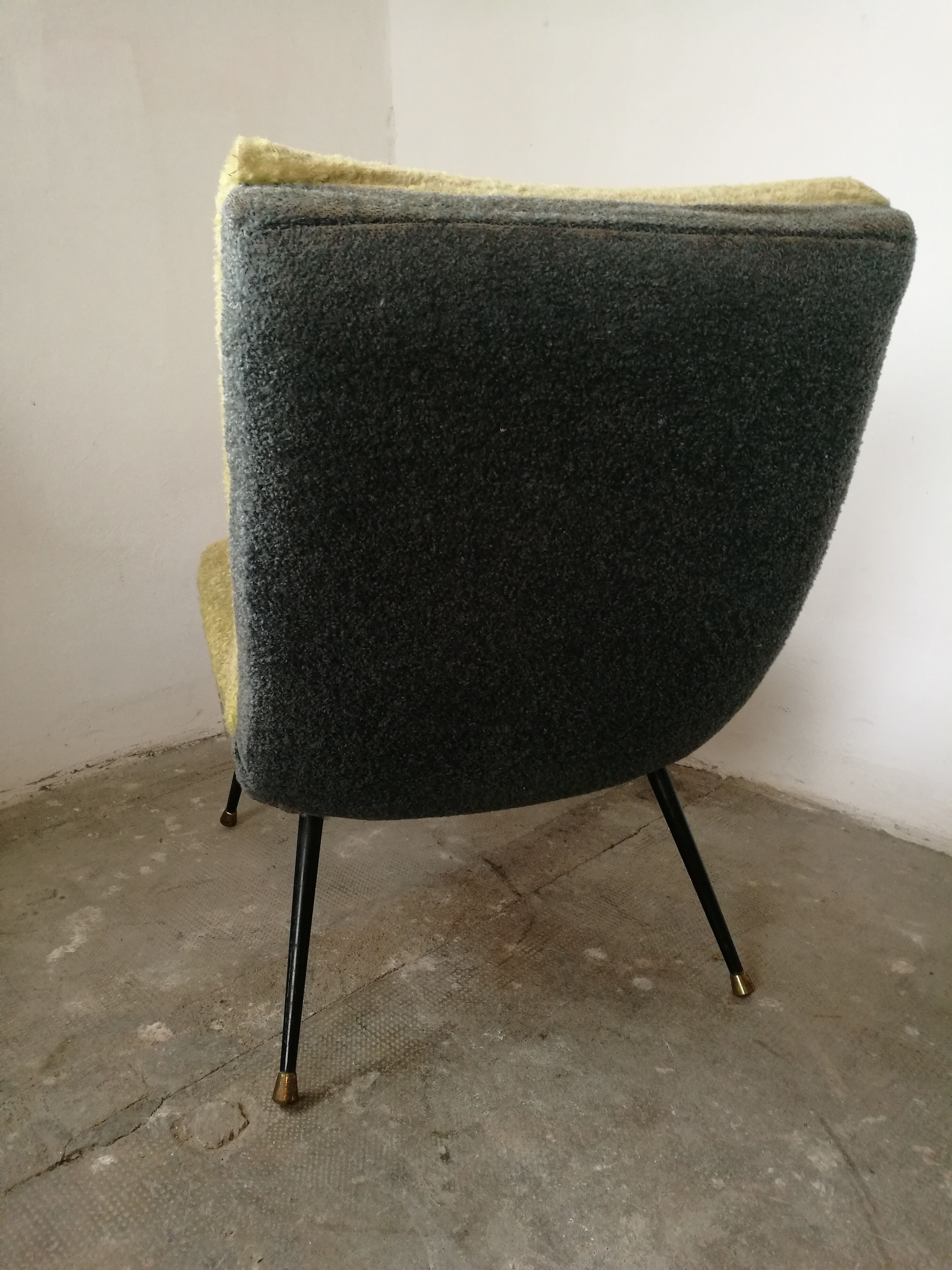 Heater, 60 year old synthetic fur chair