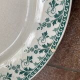 6 flat plates in opaque Gien porcelain, Montigny pattern