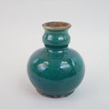 Petit vase ancien en céramique bleue