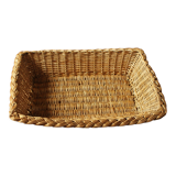 Braided wicker basket basket