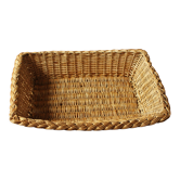 Braided wicker basket basket