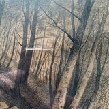 Painting drawing "Underwood" by Victor CASSIEN (1808-1893) + frame