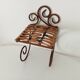 Antique wrought iron wall shelf