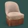 Vintage chocolate velvet toad armchair