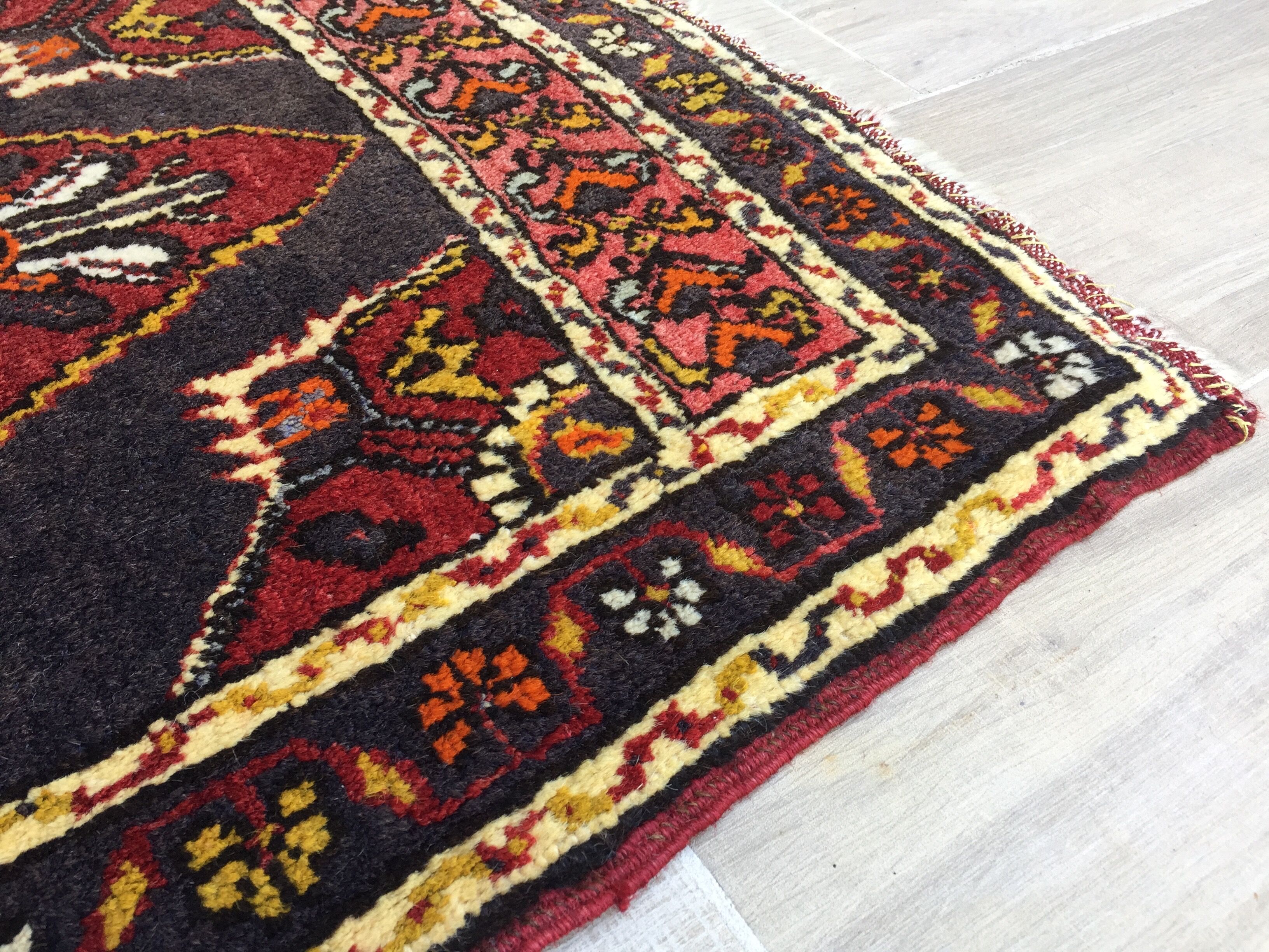 Pure wool oriental carpet 112 x 62cm