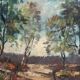 Mid-Century Oil on canvas “Trees” by Lars S 58, Vintage & Framed 57×47cm