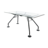 Nomos table-desk in black by Norman Foster 1986 for Tecno, Italy