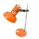 Lampe de bureau métal laqué orange et chrome - vers 1970