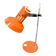 Lampe de bureau métal laqué orange et chrome - vers 1970