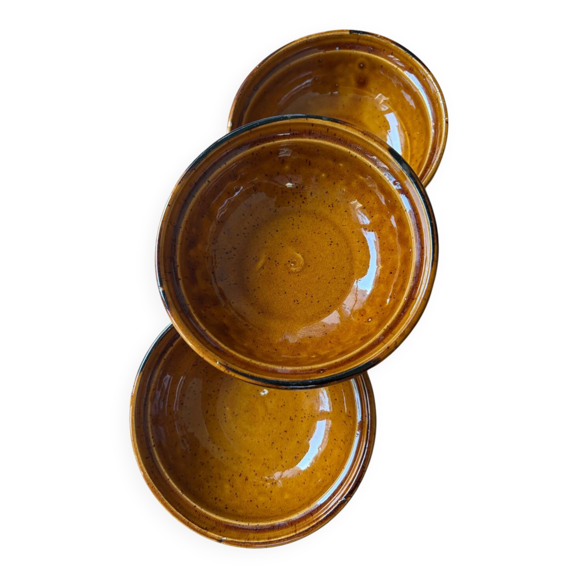 Set of 3 enamelled ramekins