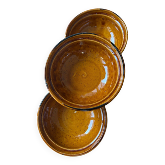 Set of 3 enamelled ramekins