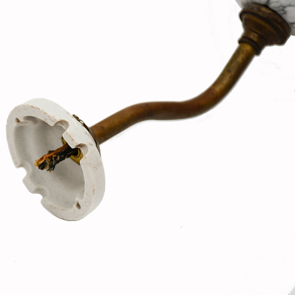 Wall sconce in brass with tulip glass old art deco