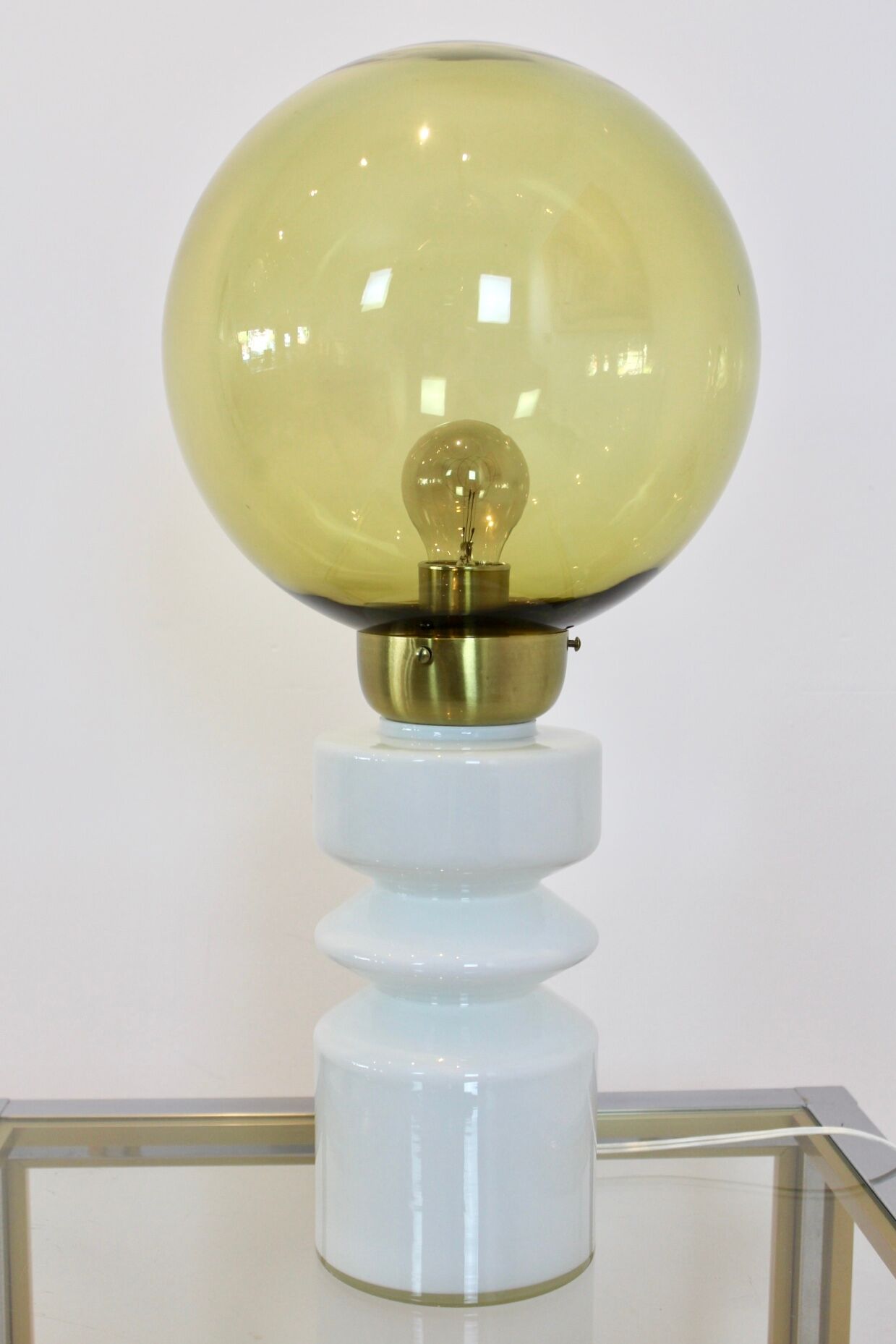 Raak Amsterdam table lamp in glass and brass