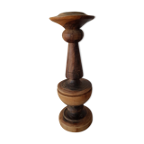 Solid olive candle holder