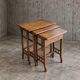 3 x nesting tables / nesting set / arts and crafts / 1950s