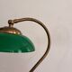 Banker's Desk Lamp Swan Neck Opaline Green