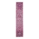 1970s Turkish Handmade Pink Diamond Wool Runner Rug 78x384