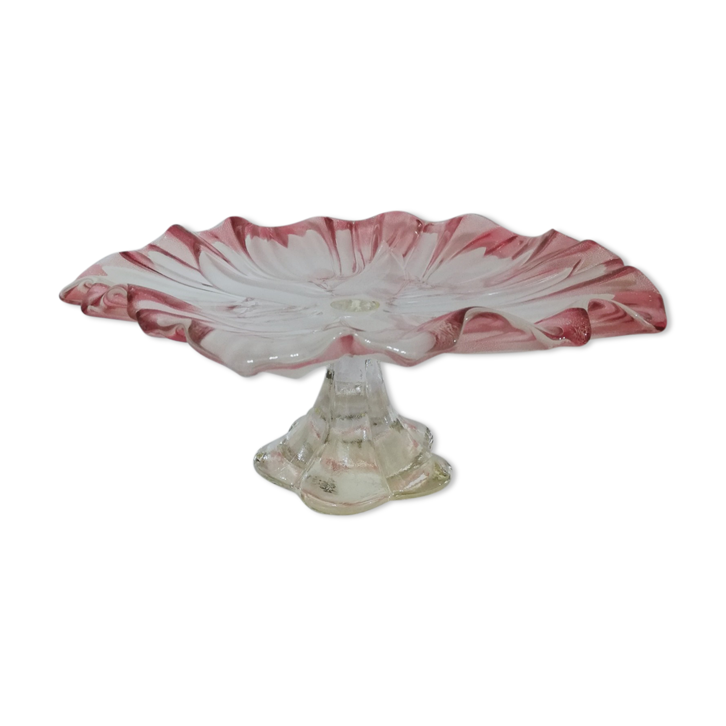 Mikasa frosty crystal standing dessert dish