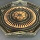 Octagonal carved wooden top