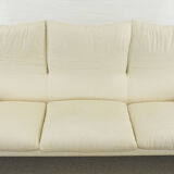 Maralunga 3-seat Sofa with Footrest in offwhite by Vico Magistretti for Cassina, Italy