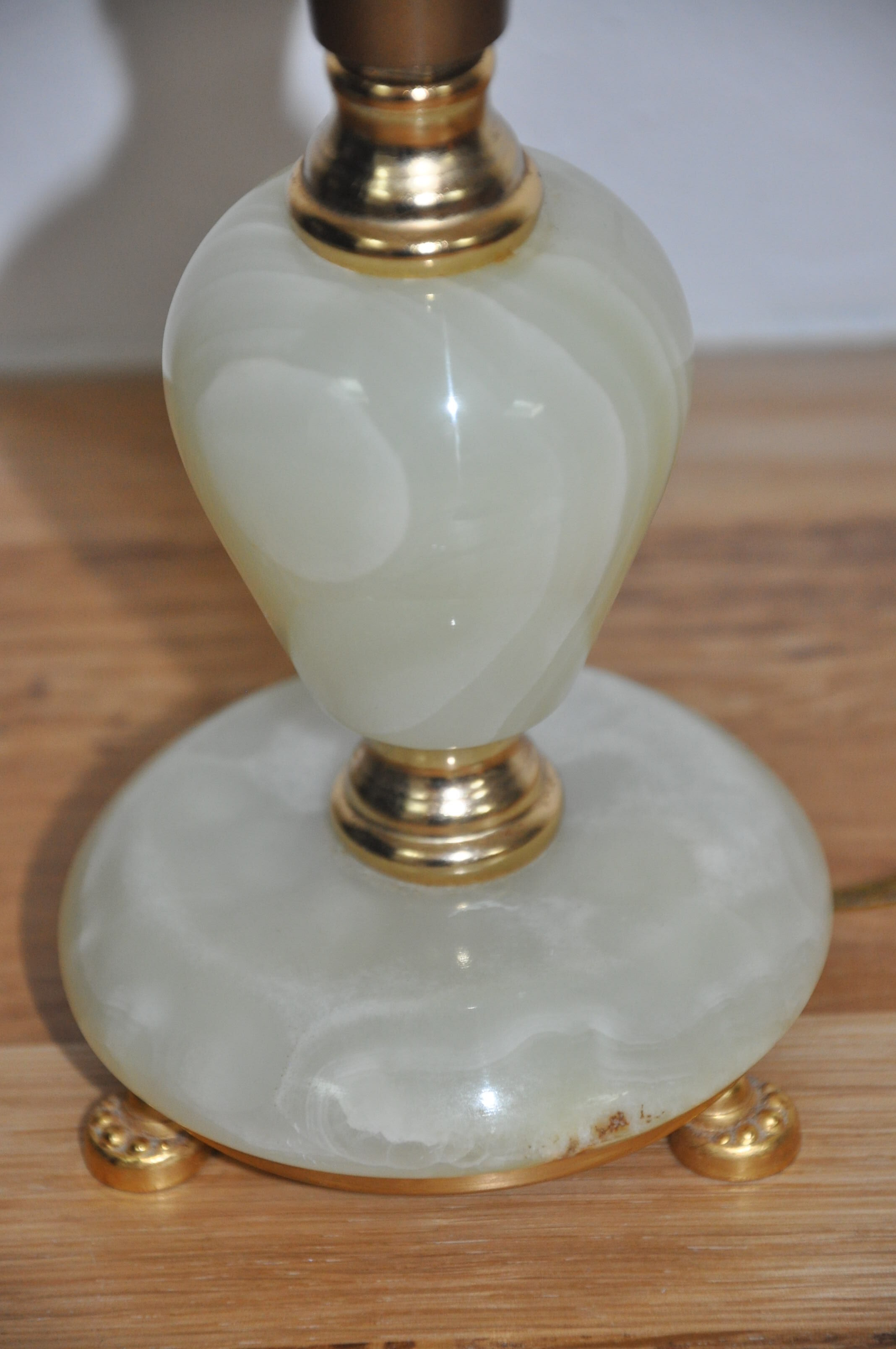 Lamp base in onyx and brass 60s