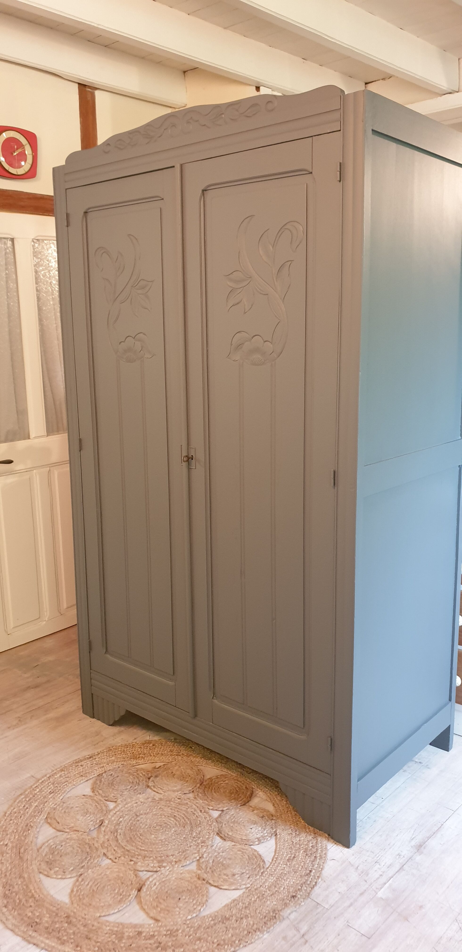 Solid oak wardrobe