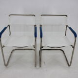 1930s Marcel Breuer Set of  B10 Bauhaus Tubular Table  and B34 Armachairs by Mucke Melder, CZ