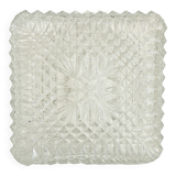 Square ceiling light in molded glass