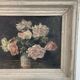 Peinture à l'huile sur toile, nature morte aux fleurs, bouquet, école française, début XXème, cadre