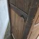 Rustic oak column cabinet