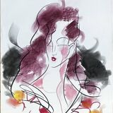 Henri Matchavariani (VOGUE illustrator) (1939) Fashion drawing. Contribution for Vogue 1987