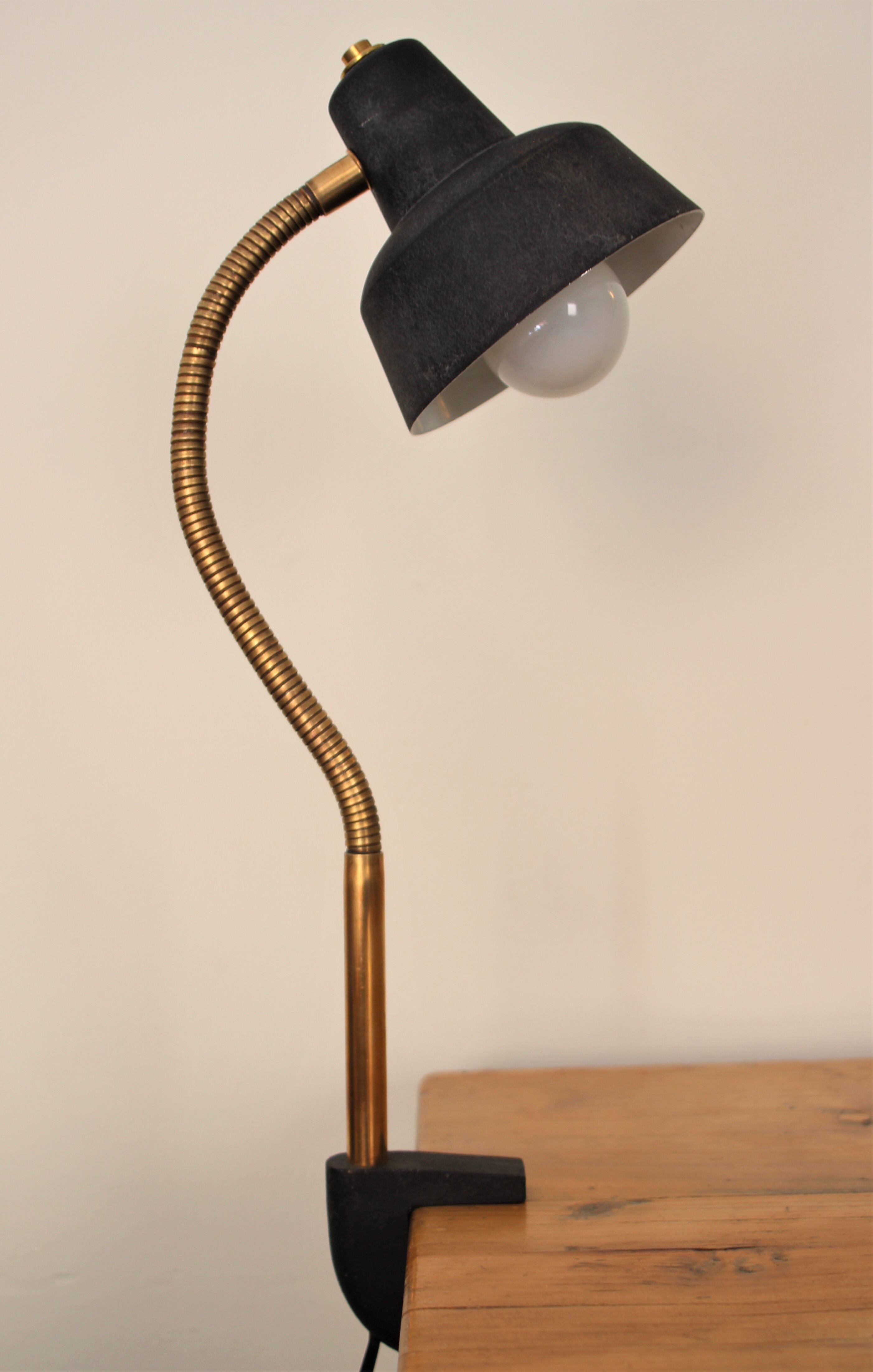 Lampe de bureau Brass Midcentury vintage active
