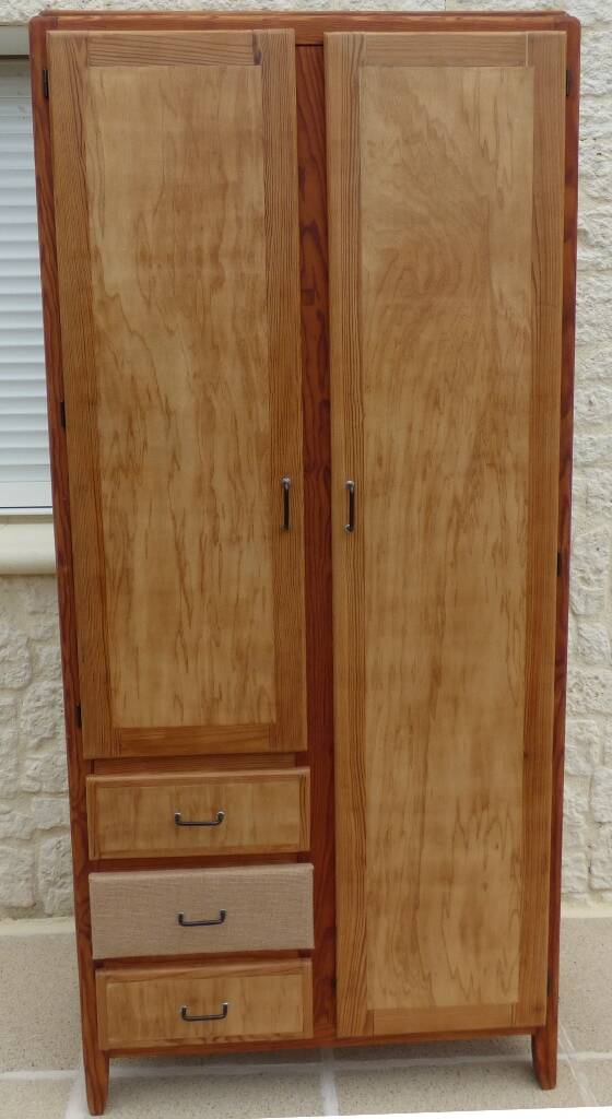 Armoire parisienne 3 tiroirs, 2 portes