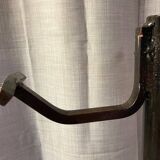Ancien Porte-Manteau Acier Forgé Soudé Art Populaire Rustique Vintage Industriel