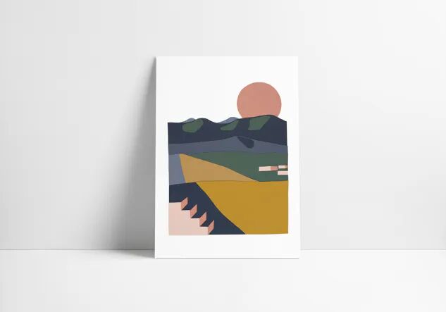 Pink moon - art print (a4) signed ackeogh