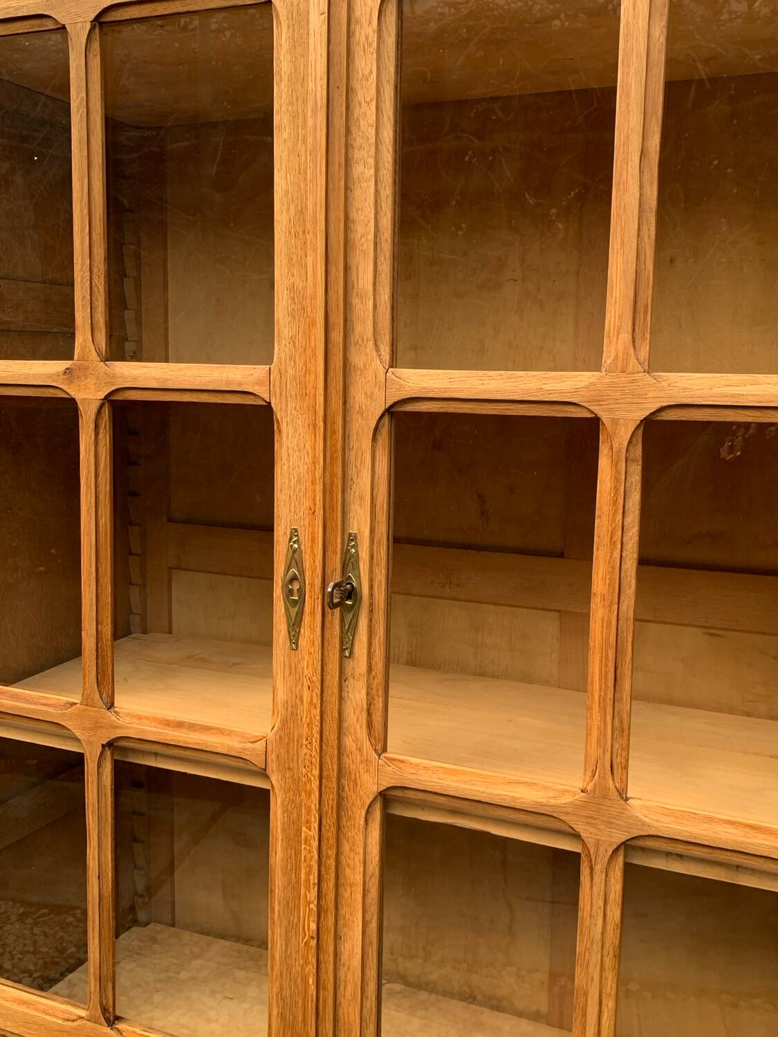 Art Deco Parisian glass-fronted wardrobe, demountable