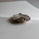 Large vintage bowl in the shape of a leaf in silver metal with gold details - Mid-Century design Italy 1970s